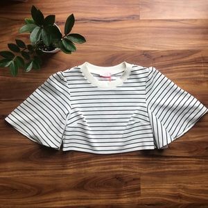 NWT Isla Crop Top Flutter Sleeves